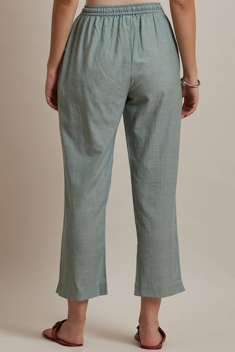 Roza Jiya Green Handloom Pants