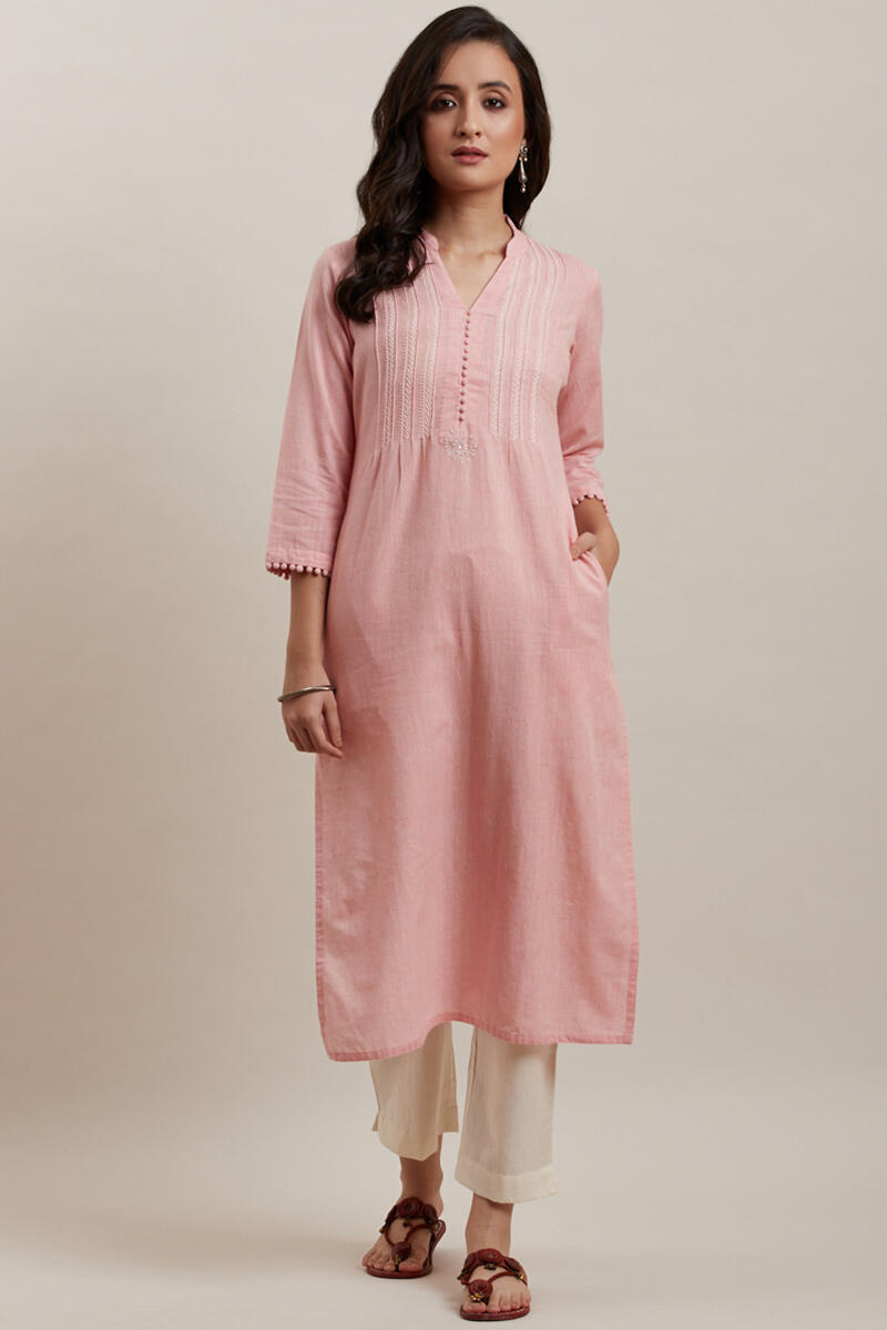 Roza Jiya Off-White Handloom Pants