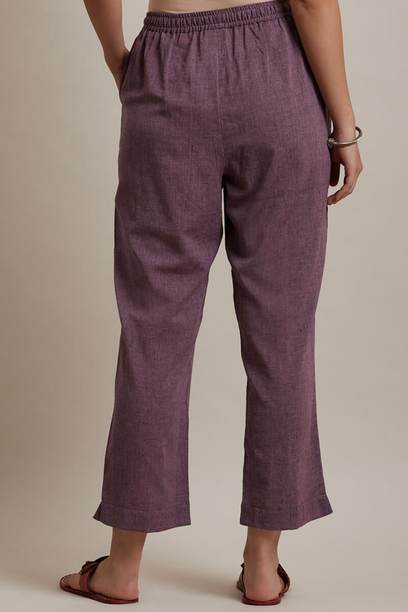 Roza Jiya Purple Handloom Pants