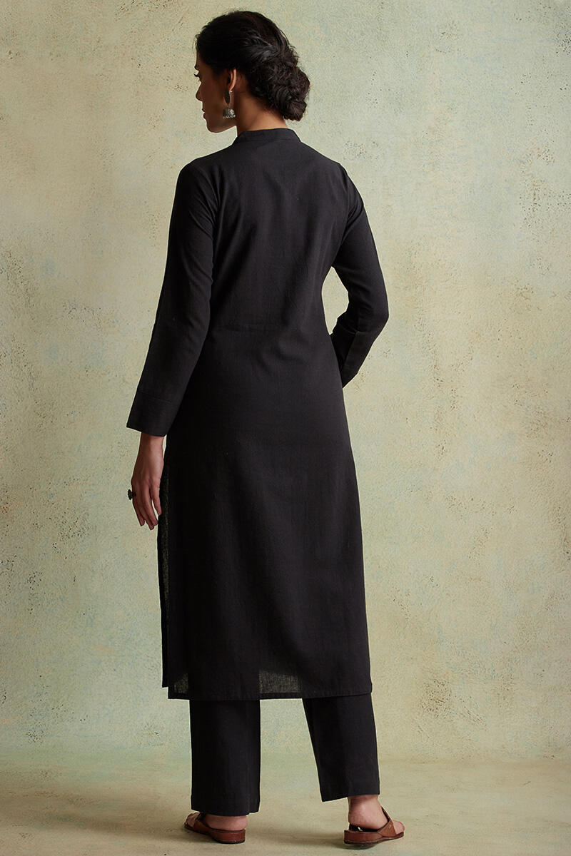 Roza Nihad Black Handloom Kurta