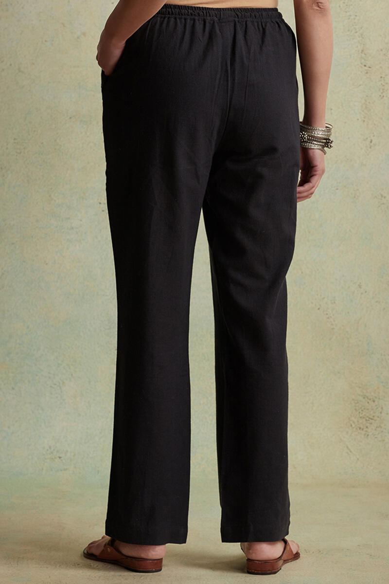 Roza Nihad Black Handloom Pants