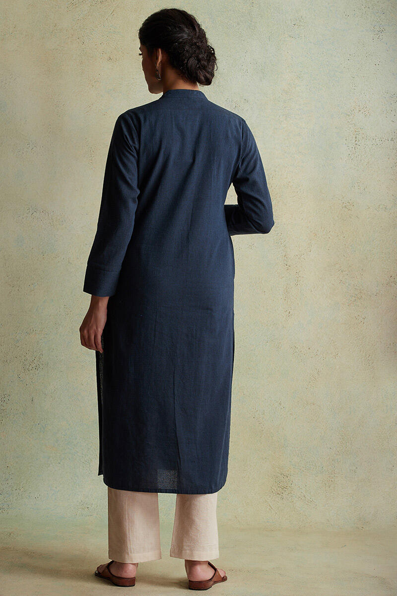 Roza Nihad Indigo Handloom Kurta