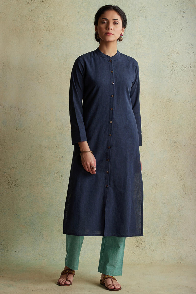 Roza Nihad Turquoise Handloom Pants