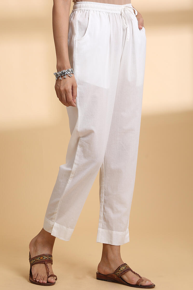 Roza Off-White Narrow Pants