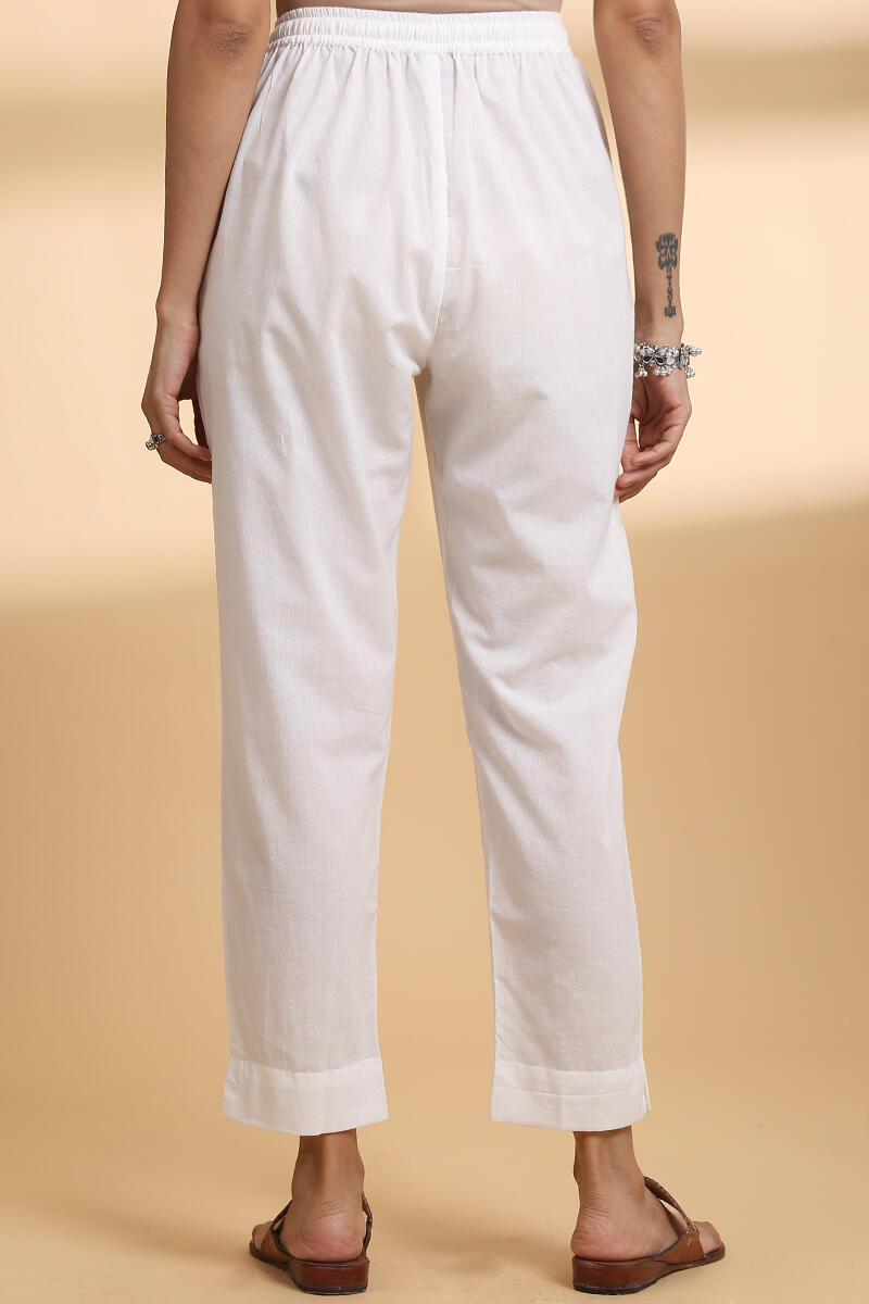 Roza Off-White Narrow Pants