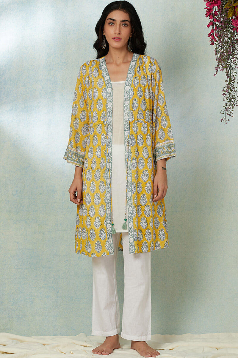 Roza Samina Modal Long Kimono