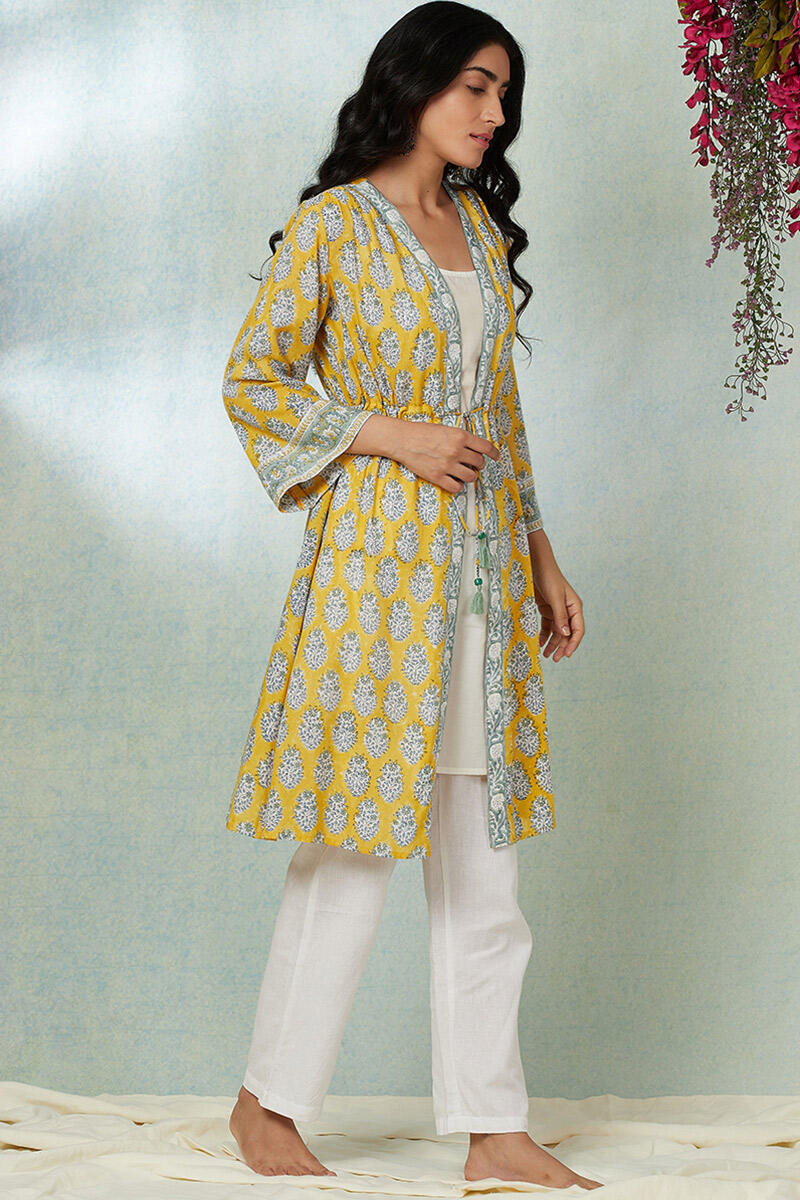 Roza Samina Modal Long Kimono