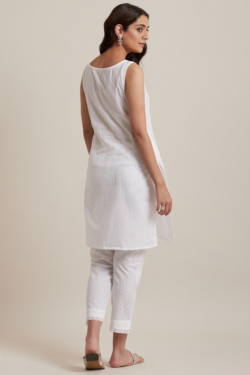 Roza White Cotton Slip