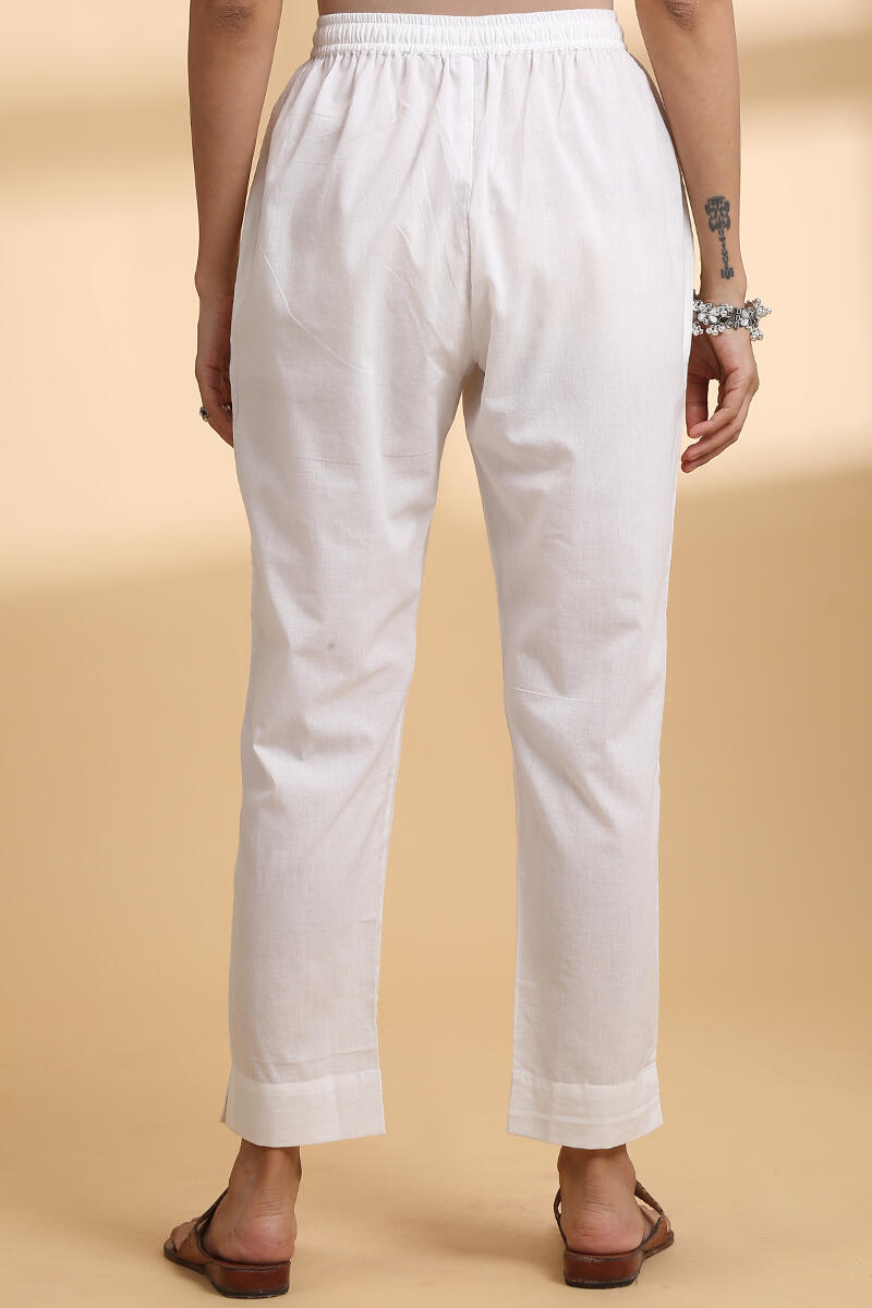 Roza White Narrow Pants