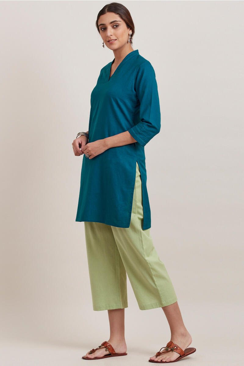 Roza Zara Egyptian Blue Short Kurta