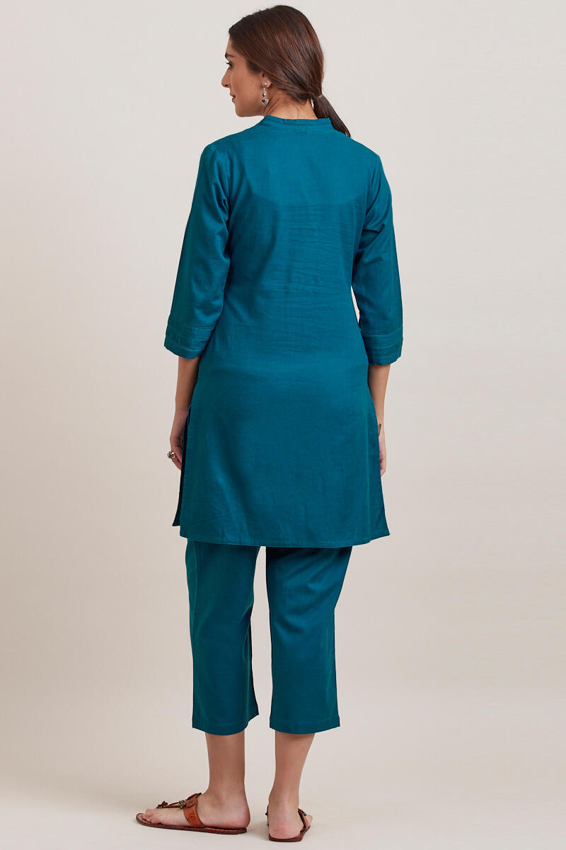 Roza Zara Egyptian Blue Short Kurta