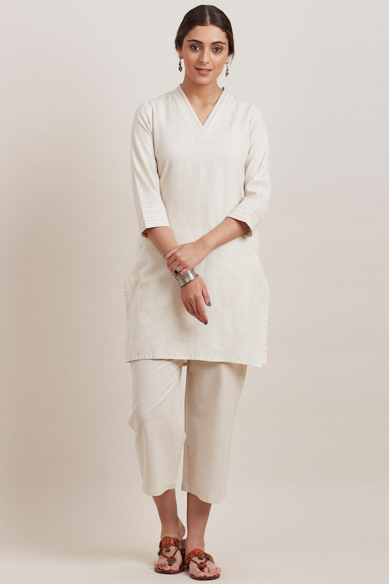 Roza Zara Off-White Short Kurta
