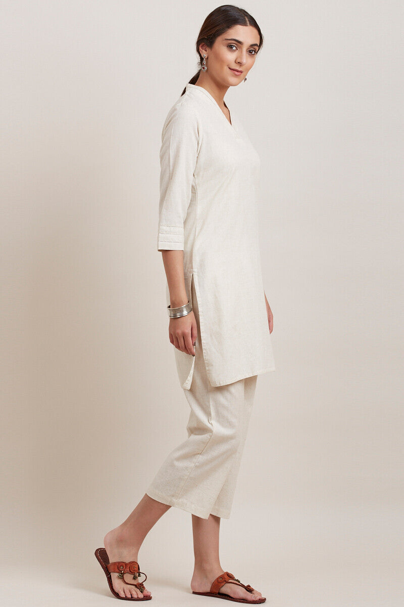 Roza Zara Off-White Short Kurta