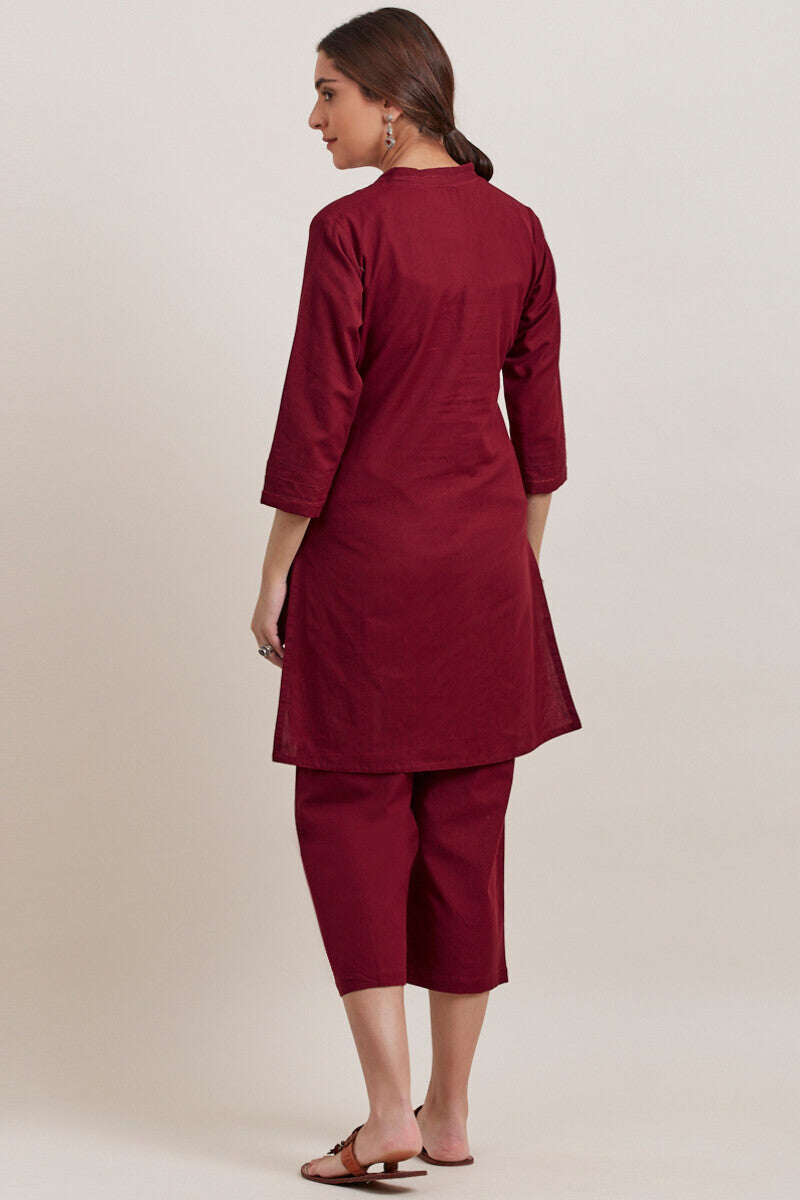 Roza Zara Red Short Kurta