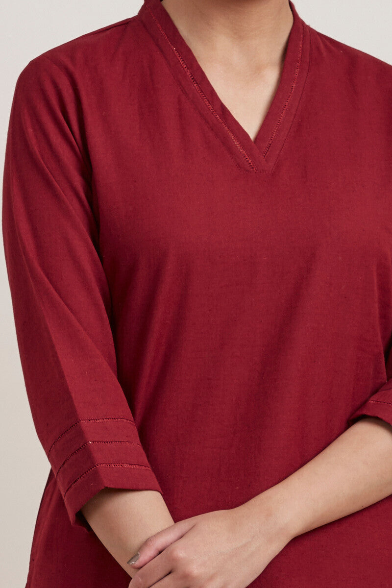 Roza Zara Red Short Kurta