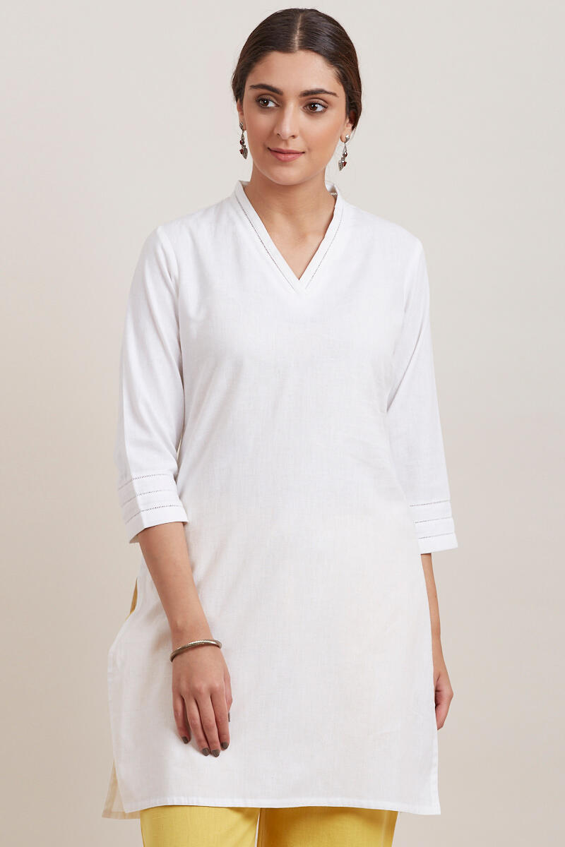 Roza Zara White Short Kurta
