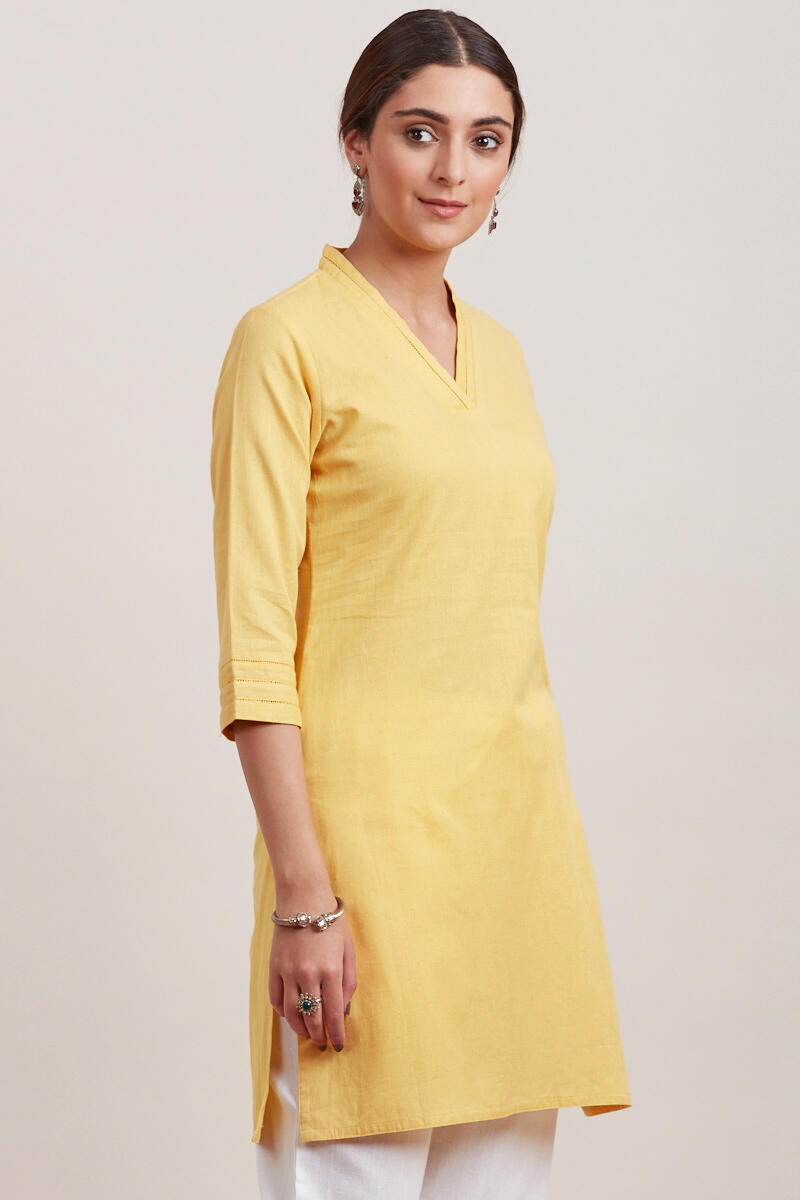 Roza Zara Yellow Short Kurta