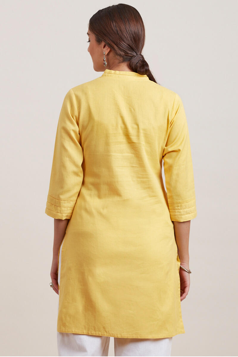 Roza Zara Yellow Short Kurta