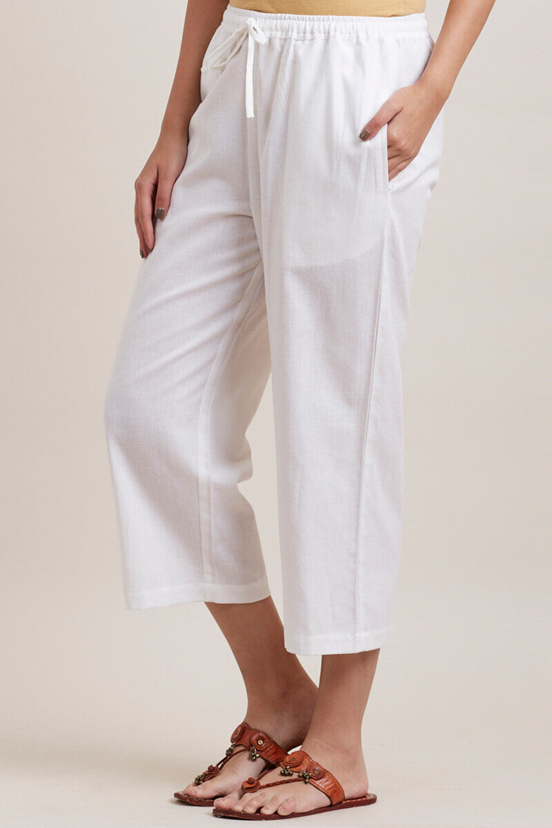 Roza Zoya White Culottes