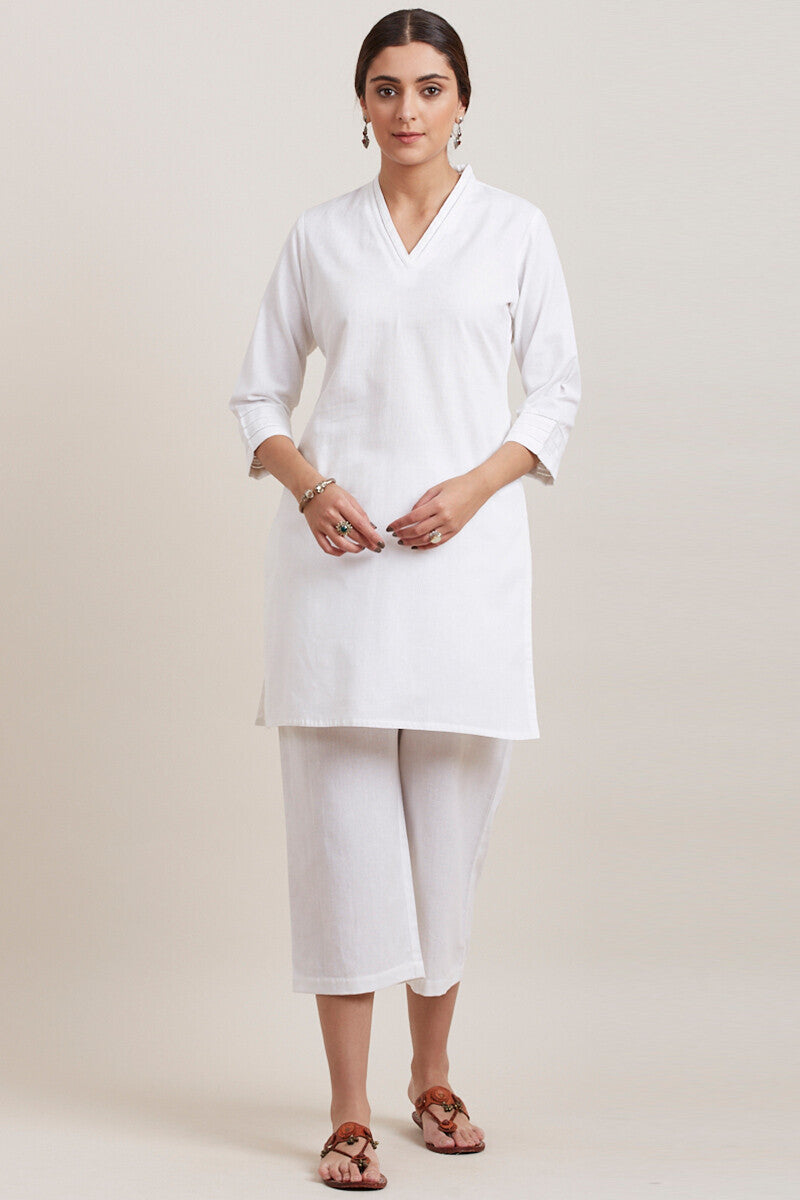 Roza Zoya White Culottes