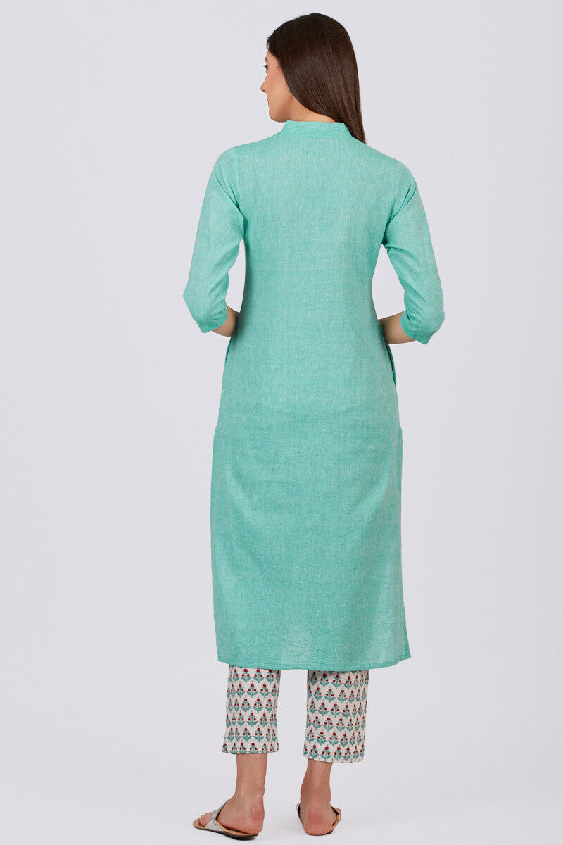 Roza Zoya Aquamarine Kurta