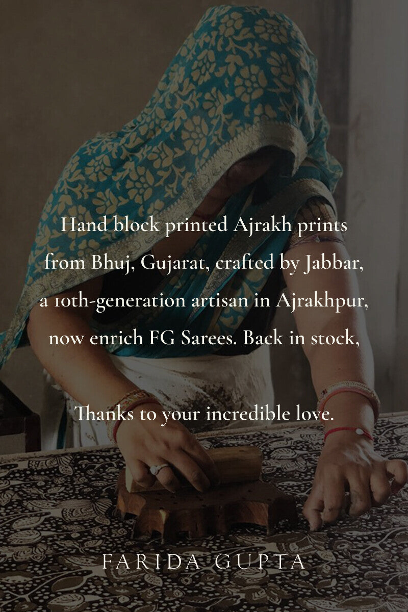 Sehra Nahida Ajrakh Chanderi Saree