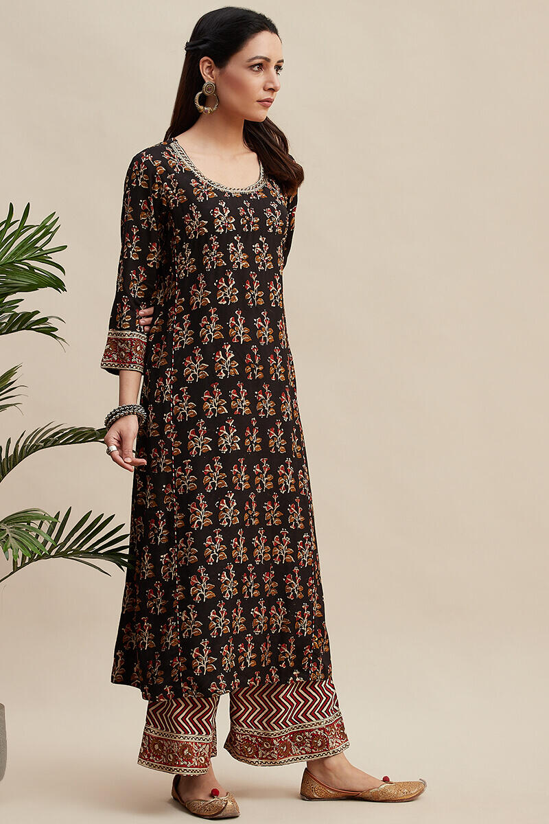Sehra Jiya Shantung Kurta