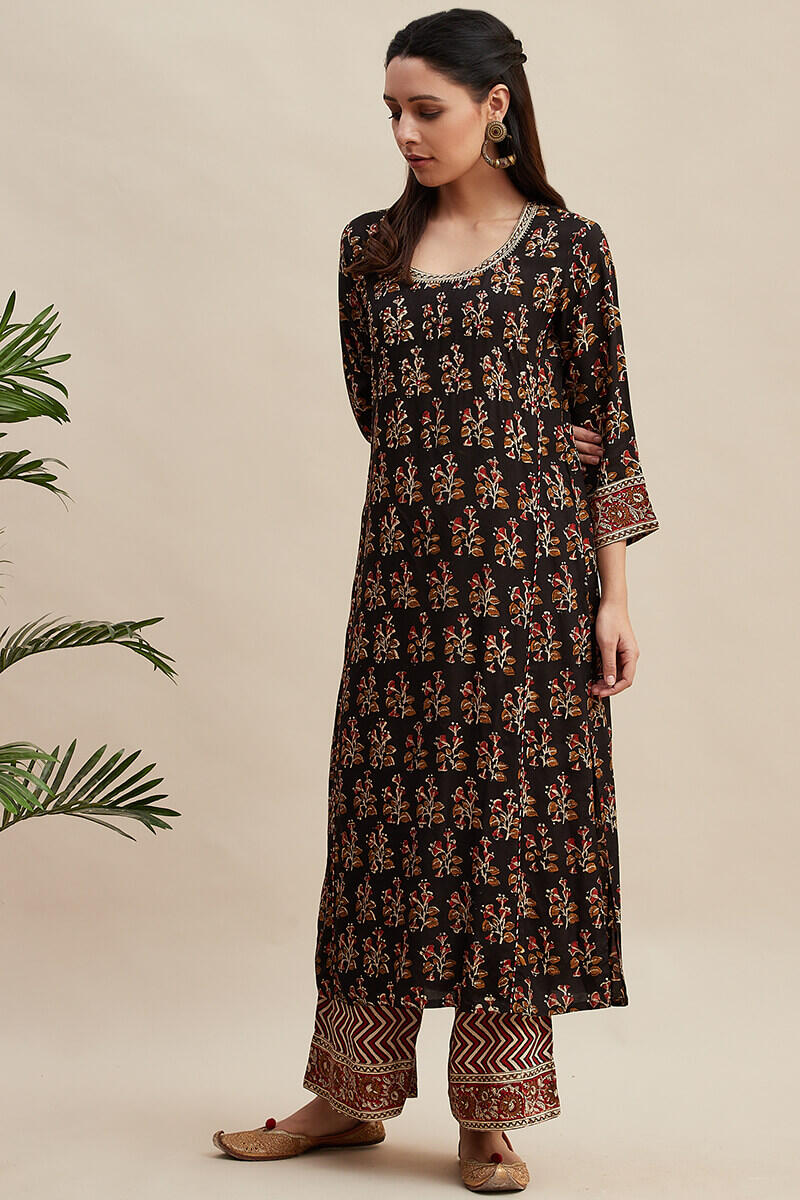 Sehra Jiya Shantung Kurta