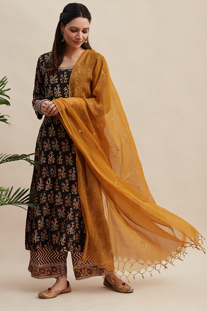 Sehra Jiya Shantung Kurta