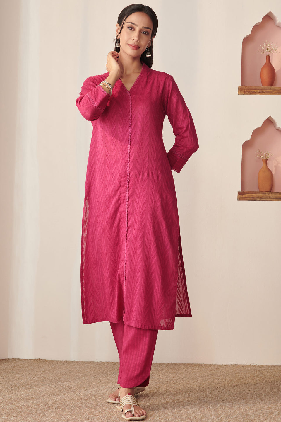 Roza Naimat Rani Pink Kurta
