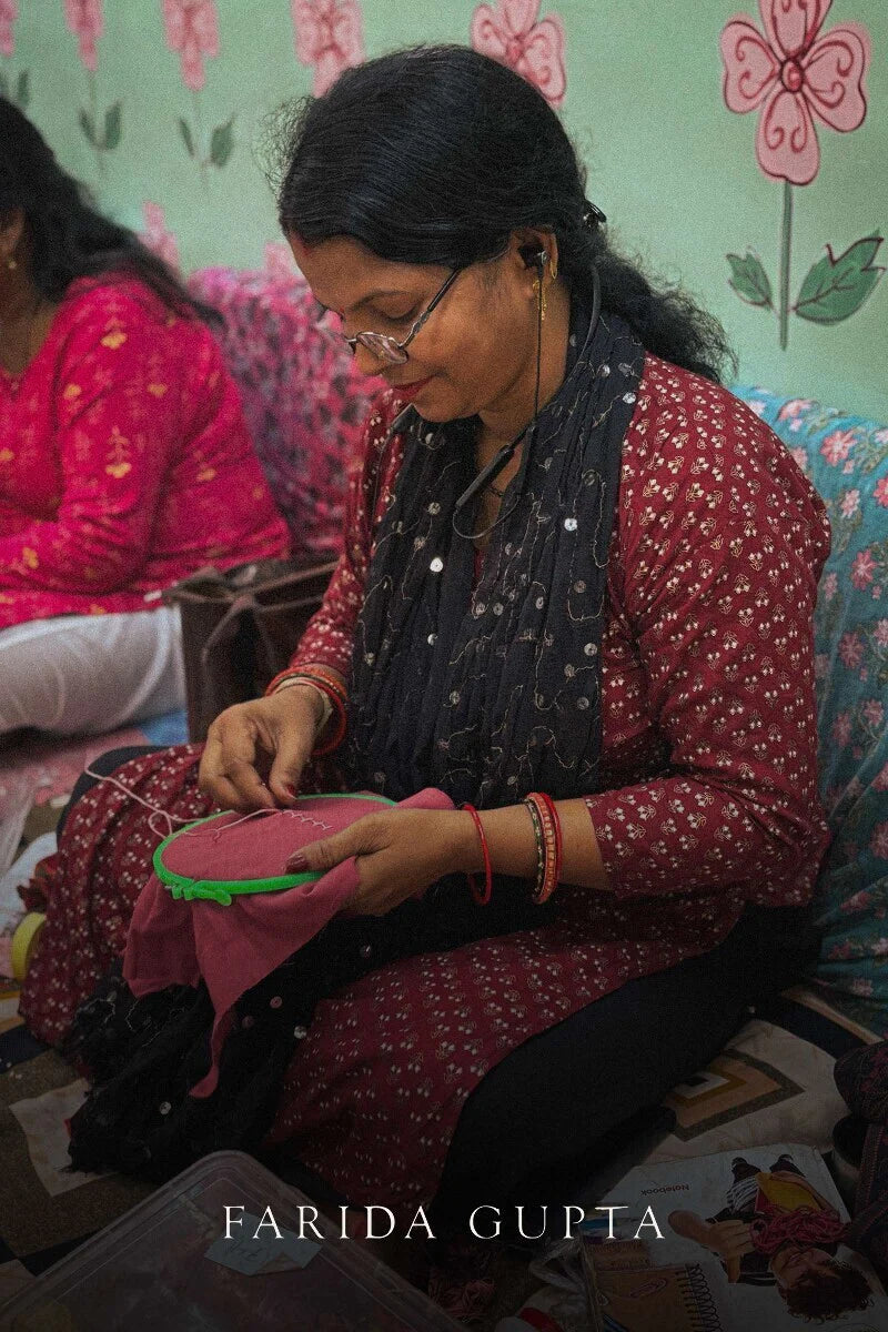 Surplus: Kashida Kiara Red Kurta