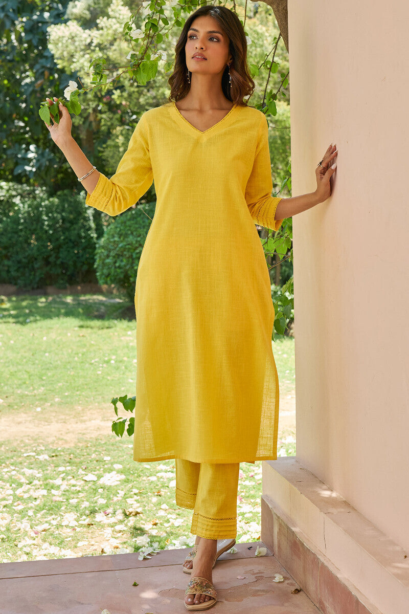 Roza Sahira Yellow Narrow Pants