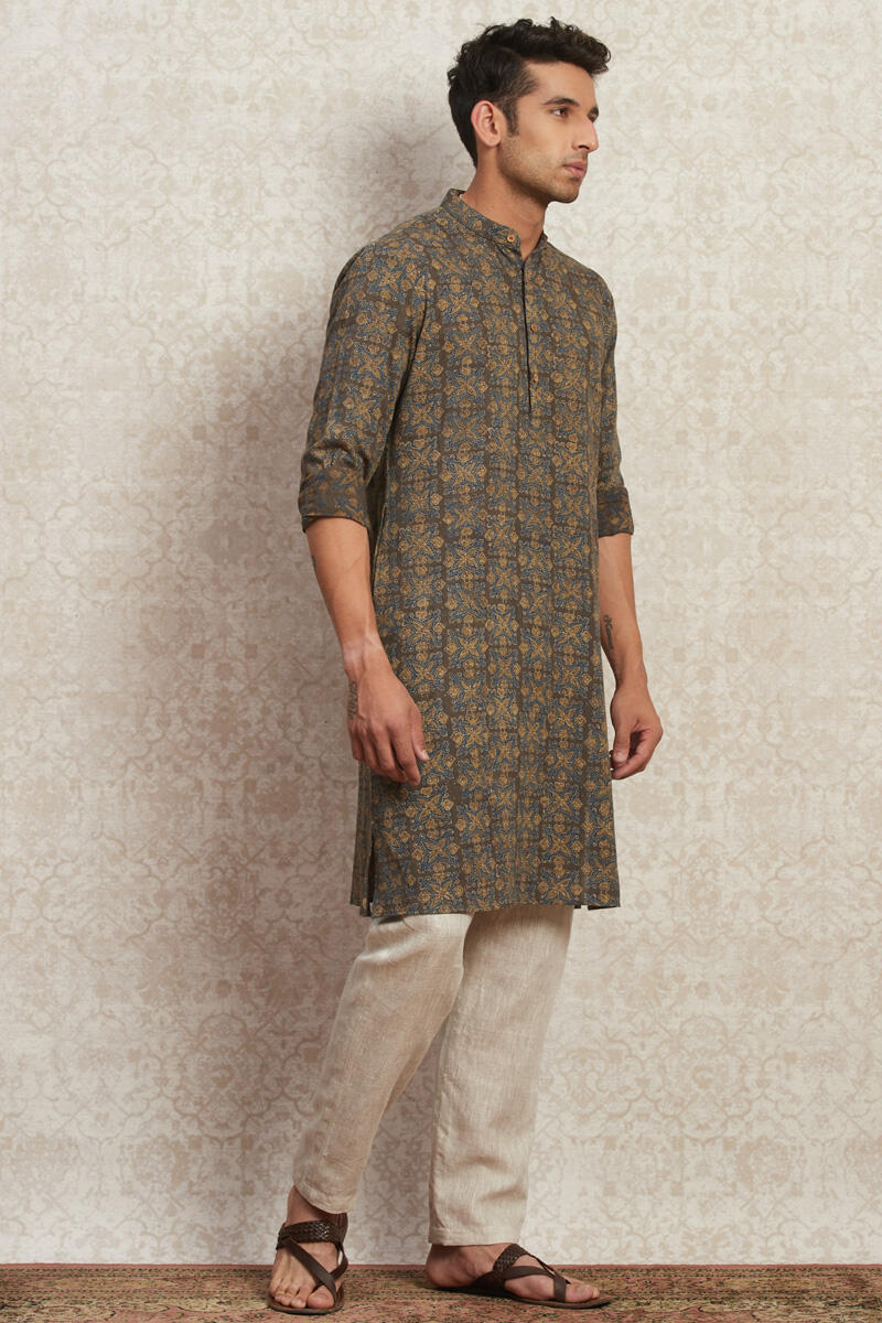Zafar Saif Ajrak Kurta