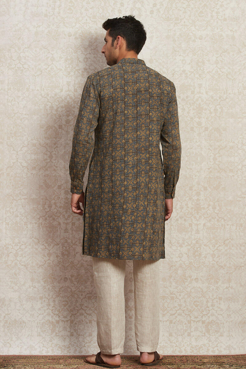 Zafar Saif Ajrak Kurta