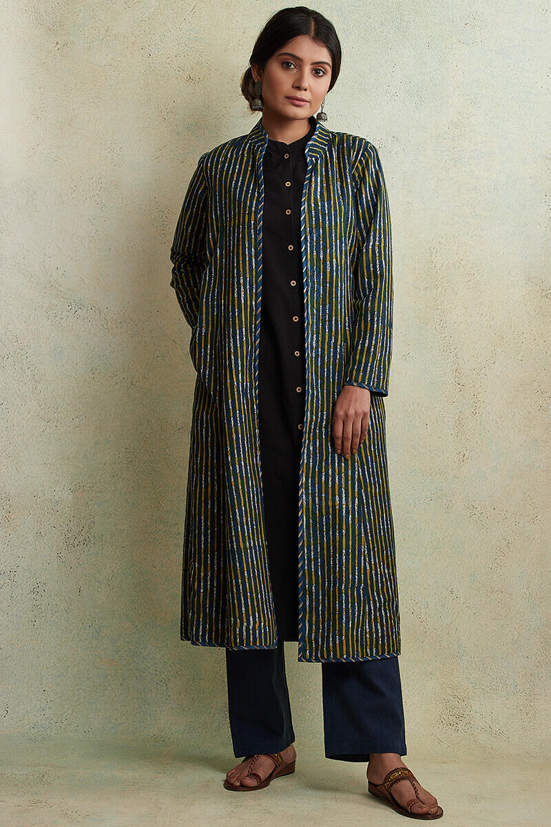 Zahabiya Jiya Reversible Handloom Jacket