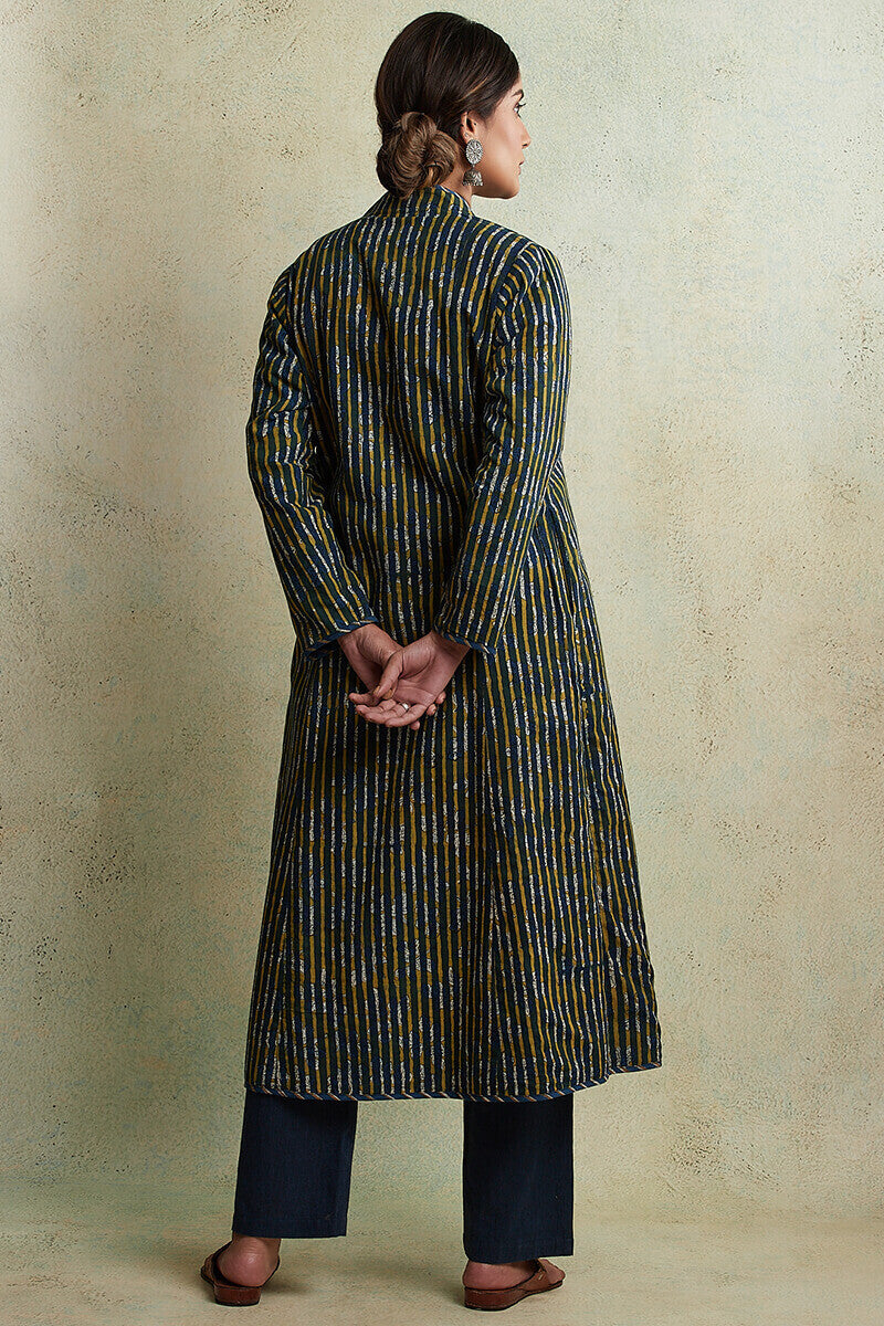 Zahabiya Jiya Reversible Handloom Jacket