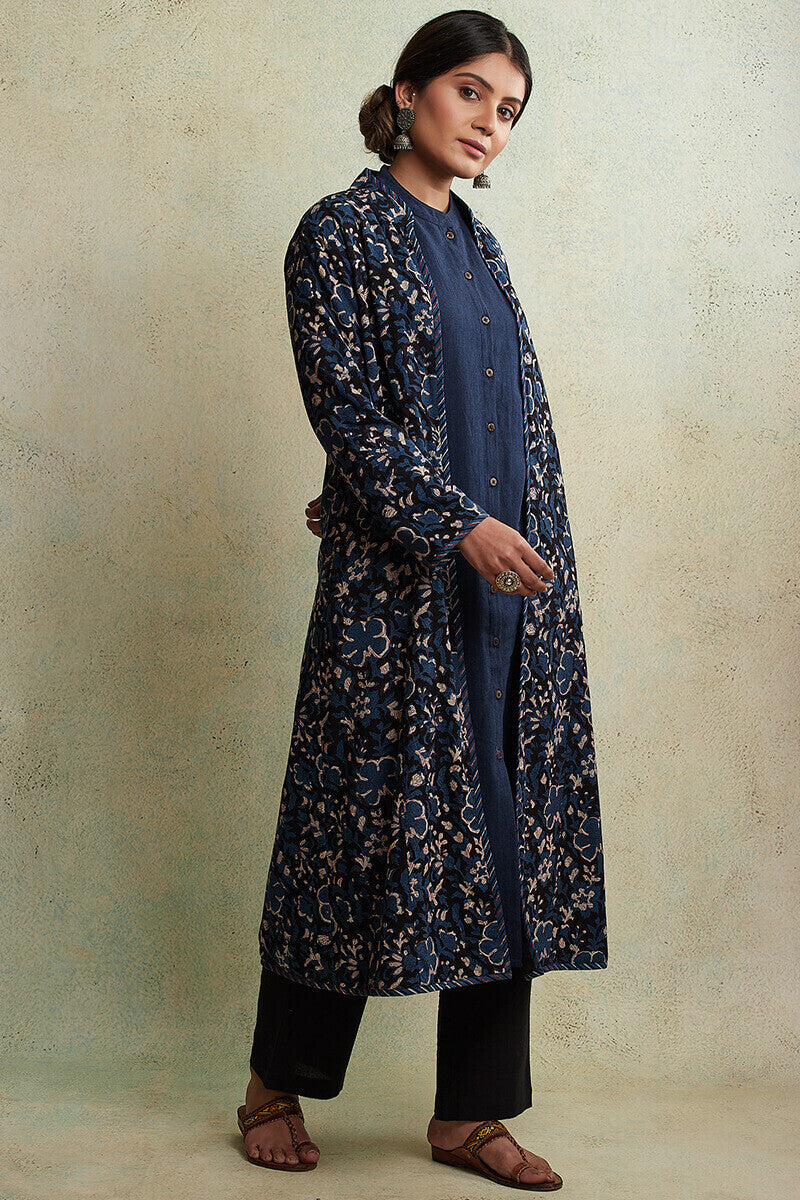 Zahabiya Kiara Reversible Handloom Jacket