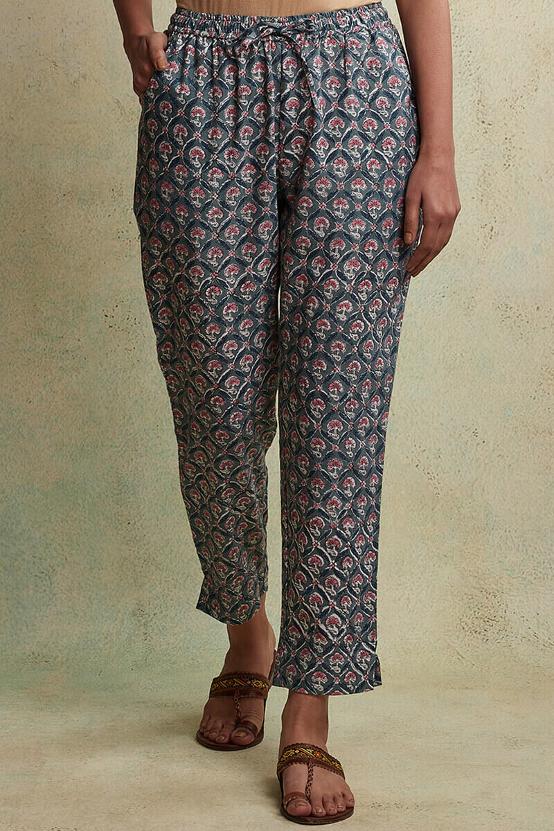 Zahabiya Mira Block Printed Narrow Pant