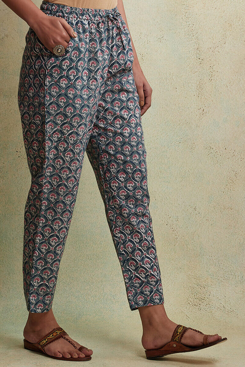 Zahabiya Mira Block Printed Narrow Pant
