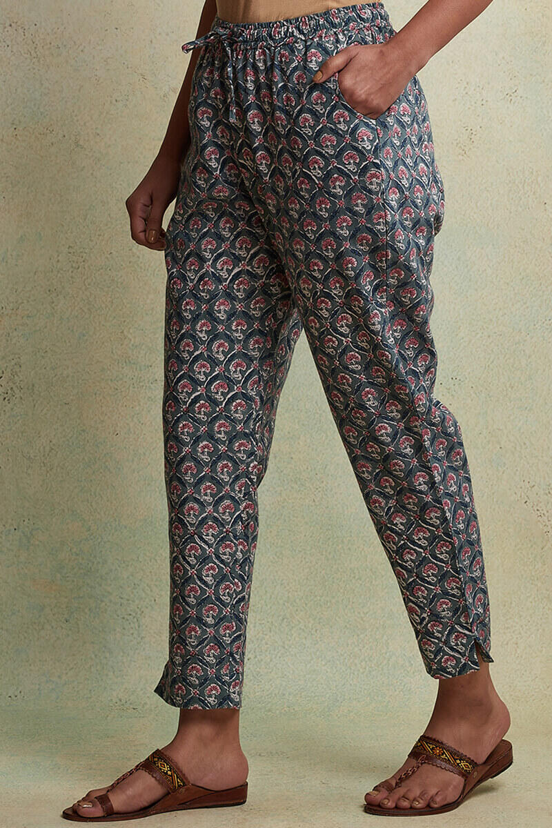 Zahabiya Mira Block Printed Narrow Pant