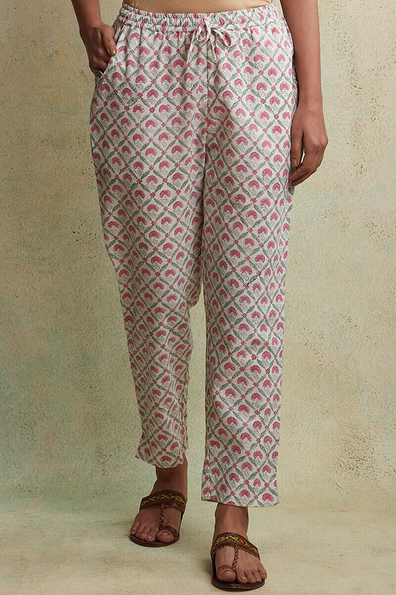 Zahabiya Zoya Block Printed Narrow Pant