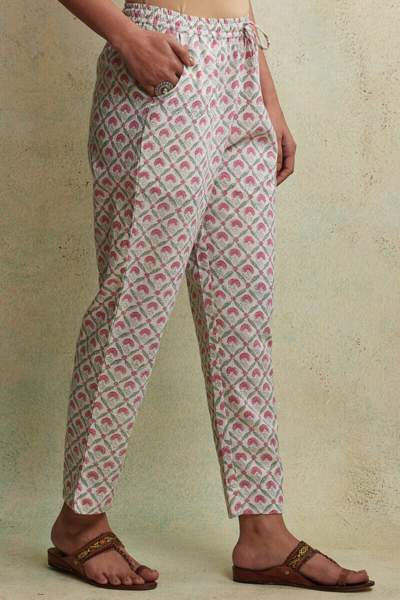 Zahabiya Zoya Block Printed Narrow Pant