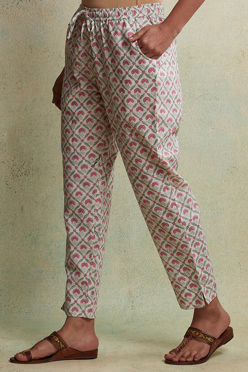 Zahabiya Zoya Block Printed Narrow Pant