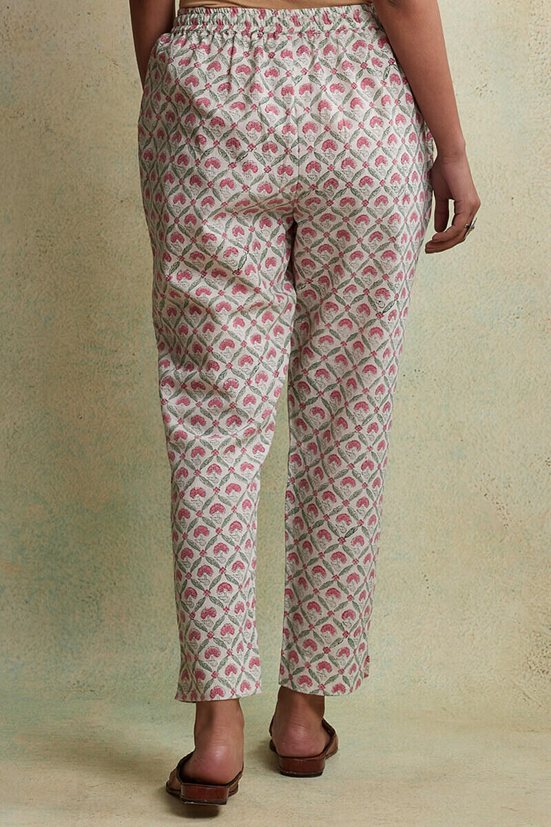Zahabiya Zoya Block Printed Narrow Pant