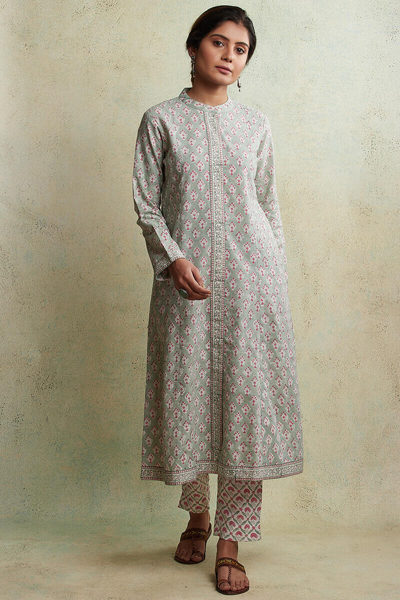 Zahabiya Zoya Block Printed Narrow Pant