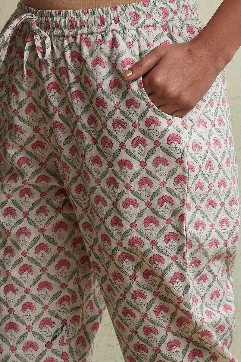 Zahabiya Zoya Block Printed Narrow Pant